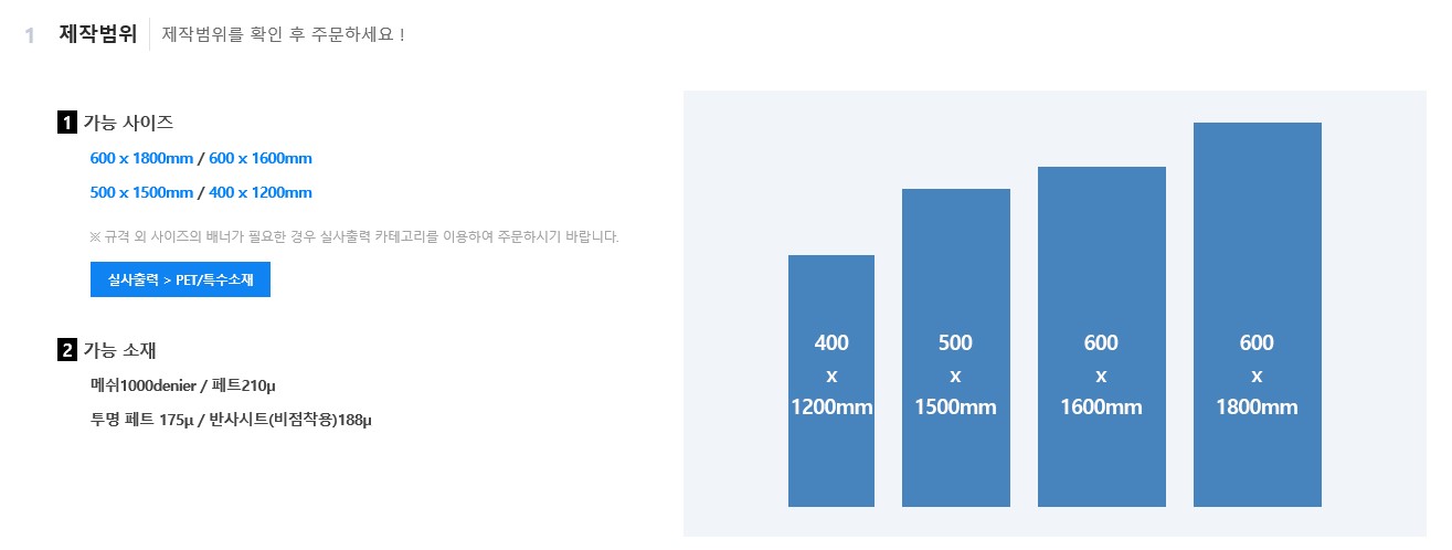 배너 제작범위